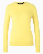 Pull 100% Cachemire Yabri col rond jaune