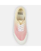 Sneakers en Coton Bio Gnace tie & dye jaune/rose