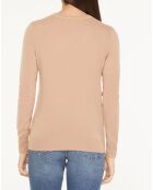 Pull  100% Cachemire Yabrid col rond beige