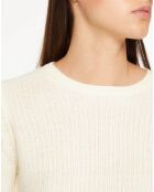 Pull Dan Col rond jaune clair