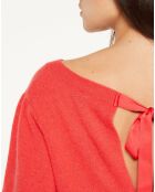 Pull 100% Cachemire Yoshi col bateau rouge