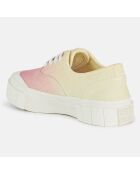 Sneakers en Coton Bio Gnace tie & dye jaune/rose