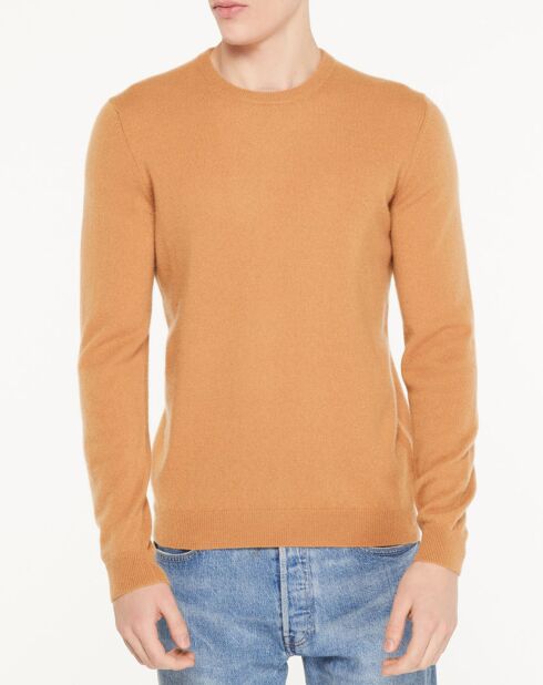 Pull 100% Cachemire Aron col rond beige