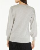 Pull en Laine & Cachemire Yuka col rond gris