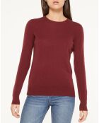 Pull 100% Cachemire Yabri col rond bordeaux