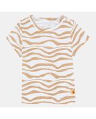 T-Shirt en Coton Hep zébré beige