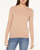 Pull  100% Cachemire Yabrid col rond beige