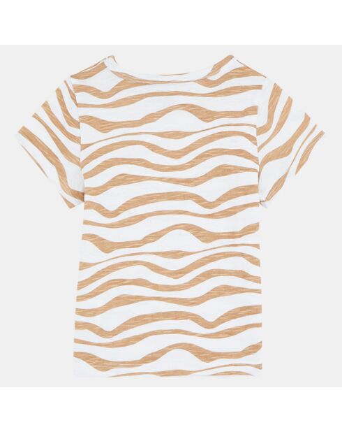 T-Shirt en Coton Hep zébré beige