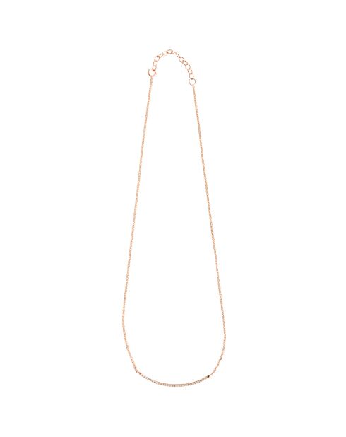 Collier Unique en Argent doré & Zircone