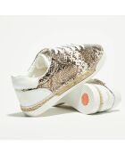 Baskets espadrilles en Cuir Lancry python marron