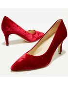 Escarpins en Velours Baila rouges - Talon 8 cm