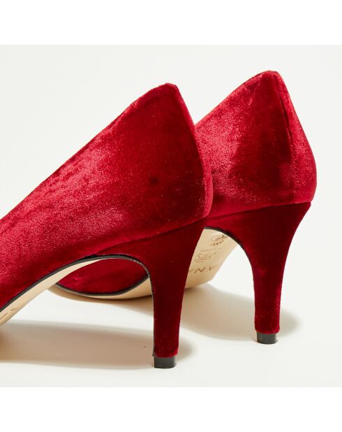 Escarpins en Velours Baila rouges - Talon 8 cm