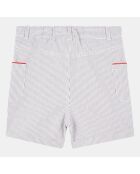 Short en Coton Jary rayé gris/blanc