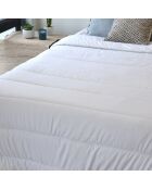 Couette tempérée microfibre blanche