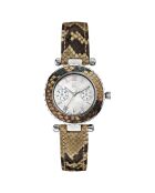 Montre Femme Diver Chic en Cuir beige/noir