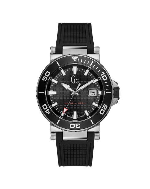 Montre Homme Diver Code en Silicone noir/gunmetal