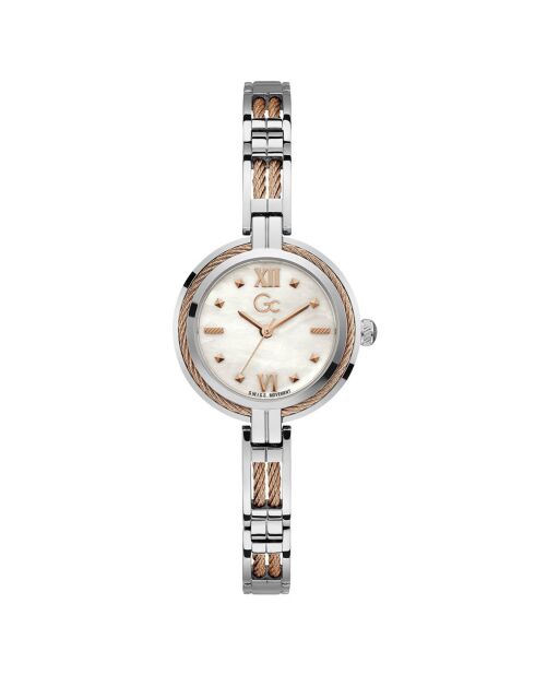 Montre Femme Cable Bijou en Acier inoxydable rose doré/argenté