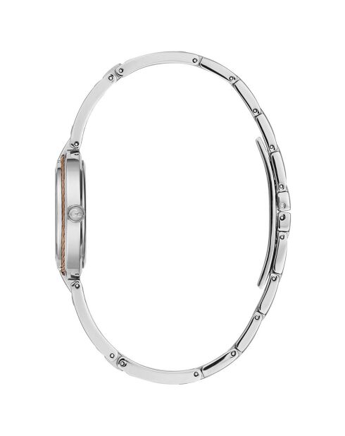 Montre Femme Cable Bijou en Acier inoxydable rose doré/argenté