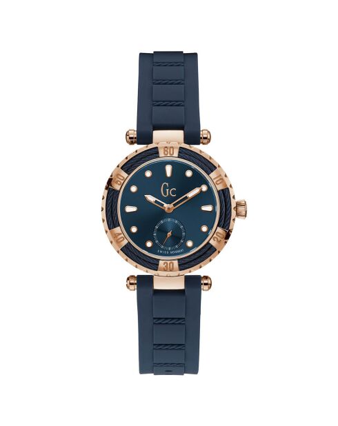Montre Femme Lady Diver Silicone en Silicone bleue