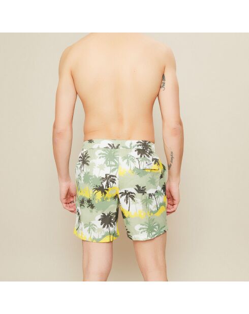 Swim Palmiers zwemshort legerprint/donkerbruin/geel