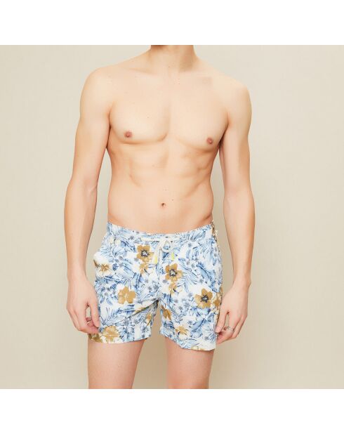 Kuta Badeshorts mit blau/weißem Aufdruck