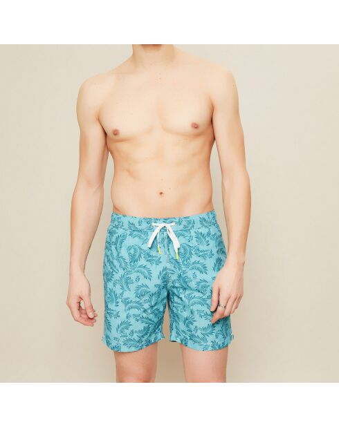 Pantalones cortos de baño con estampado verde