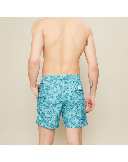 Pantalones cortos de baño con estampado verde