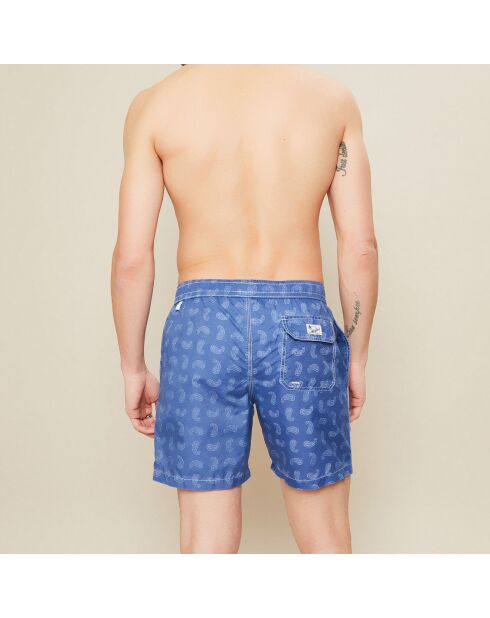 Indigo zwemshort van kasjmier