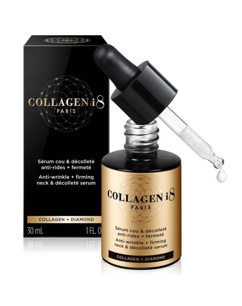 Kräftigendes Hals- und Dekolleté-Serum gegen Falten mit Kollagen und Diamanten, 30 ml