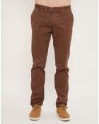 Pantalon Chino ajusté taupe