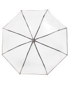 Transparante opvouwbare paraplu met transparante zwarte randen