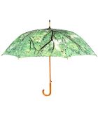 Grand parapluie solide avec jolie imprimé forêt  vert
