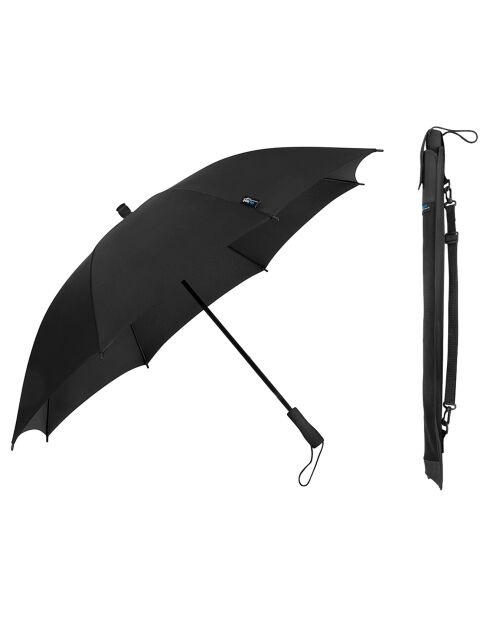 Parapluie droit de voyage avec bandoulière noir