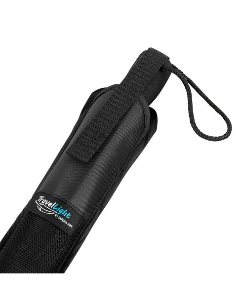Parapluie droit de voyage avec bandoulière noir