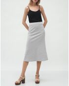 Hellgrau/weißer Rock Katherine