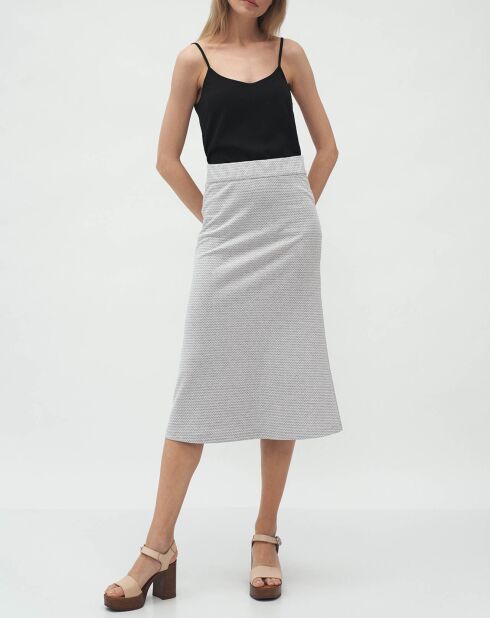 Hellgrau/weißer Rock Katherine