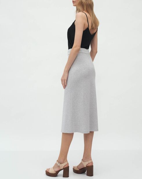 Hellgrau/weißer Rock Katherine