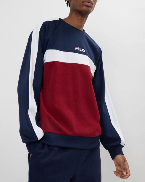 Sweat Paavo marine/blanc/bordeaux