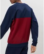 Sweat Paavo marine/blanc/bordeaux