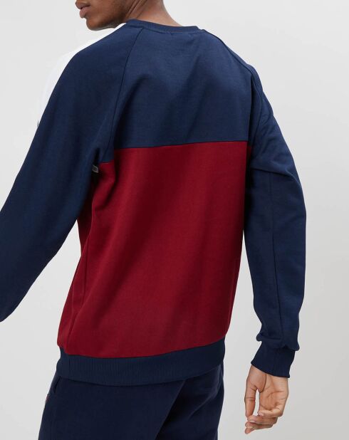 Sweat Paavo marine/blanc/bordeaux