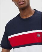 T-Shirt Panelled blanc/marine/rouge