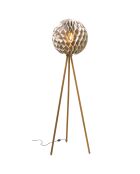 Lampadaire abat-jour kaki - D.45xH.163 cm