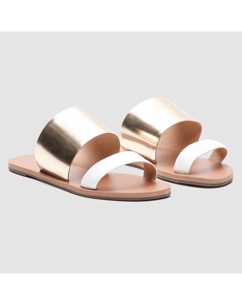 Sabot Azia Platinum in pelle