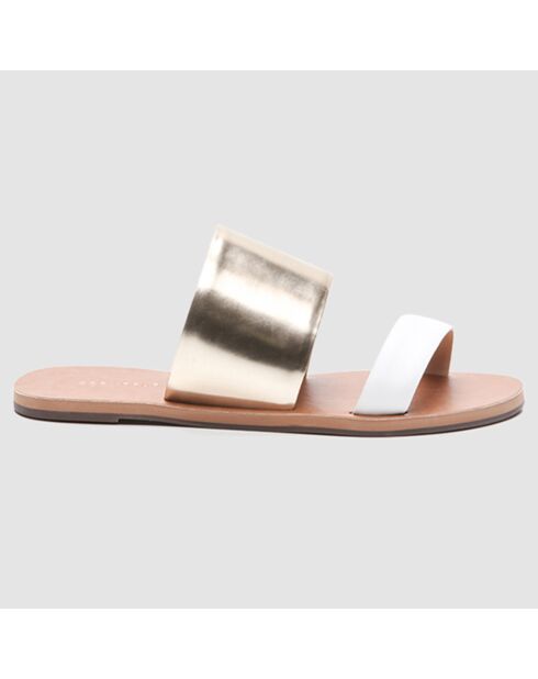 Sabot Azia Platinum in pelle