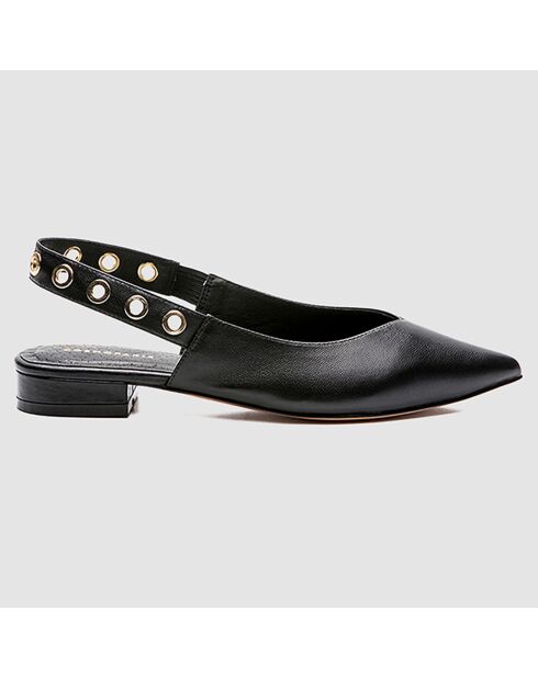 Slingbacks en Cuir Haneya noires