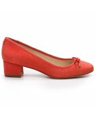 Ballerines en Velours de Cuir Jaxelle corail