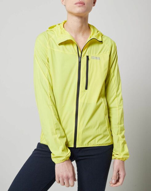 Chaqueta elástica plegable Windblock color limón