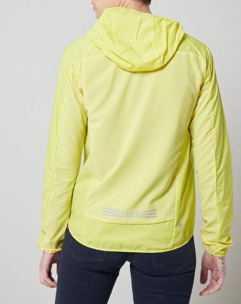 Chaqueta elástica plegable Windblock color limón