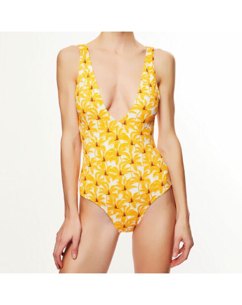 Costume da bagno intero giallo Hartford x Anja Monkeys