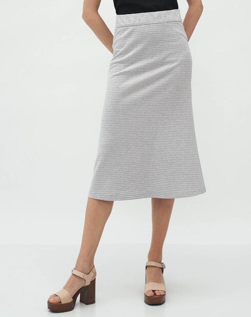 Hellgrau/weißer Rock Katherine